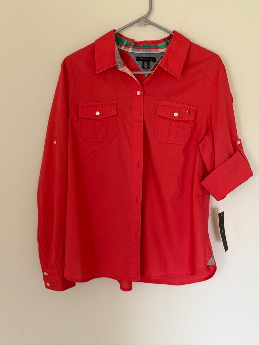 Tommy Hilfiger Chrysanthemum Roll Tab Button Down Shirt XL NWT